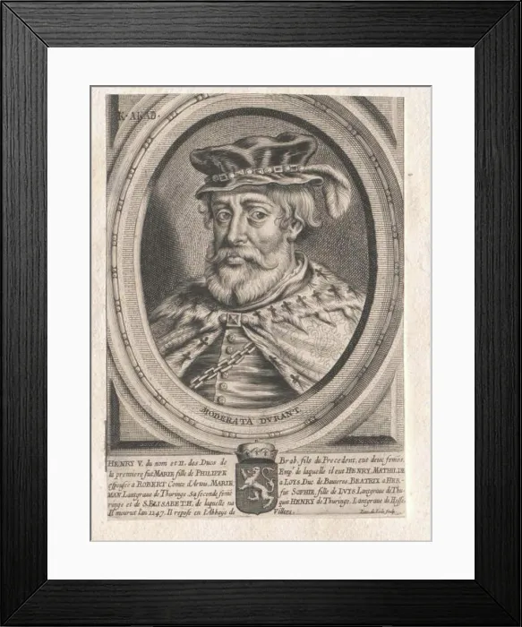 Framed Print : Heinrich II, Duke of Brabant
