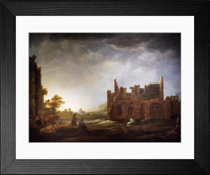 Framed Print : Landscape with the Ruins of Rijnsburg Abbey; about 1645; Oil on canvas Aelbert Cuyp; Dutch; 1620-91 Framed Print : Landscape with the Ruins of Rijnsburg Abbey; about 1645; Oil on canvas Aelbert Cuyp; Dutch; 1620-91