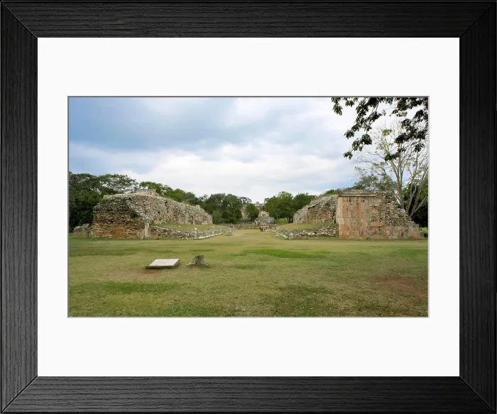 Framed Print : North America, Mexico, Yucatan, Uxmal. Looking east through the Ball Court or Juego de Pelota to the Nunnery Framed Print : North America, Mexico, Yucatan, Uxmal. Looking east through the Ball Court or Juego de Pelota to the Nunnery