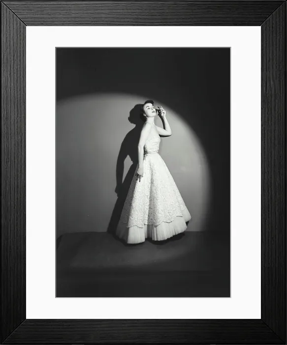Framed Print : Side profile of young woman posing Framed Print : Side profile of young woman posing