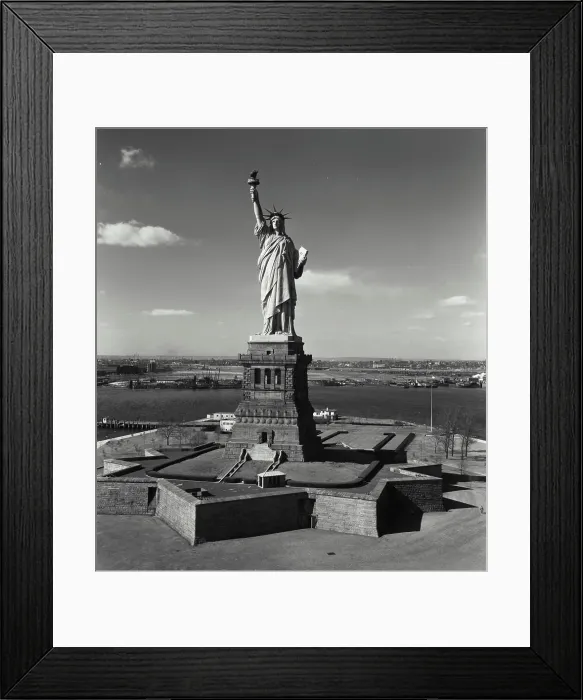 Framed Print : Vintage Photograph. Statue of Liberty on Liberty Island, New York City
