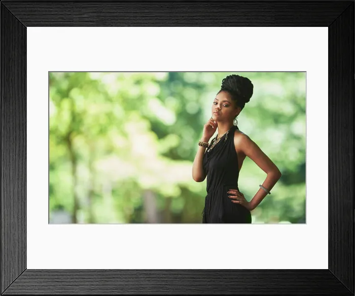 Framed Print : Outdoor, woman and portrait for fashion with confidence in elegant outfit and trendy clothes in Brazil Framed Print : Outdoor, woman and portrait for fashion with confidence in elegant outfit and trendy clothes in Brazil