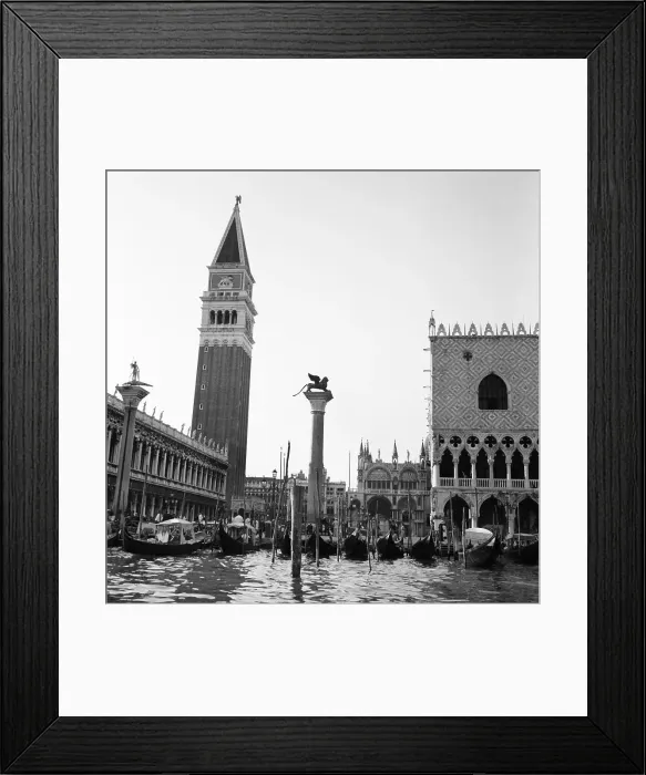 Framed Print : 1920s PIAZZA SAN MARCO CAMPANILE TOWER AND WINGED LION STATUE VENICE ITALY Framed Print : 1920s PIAZZA SAN MARCO CAMPANILE TOWER AND WINGED LION STATUE VENICE ITALY