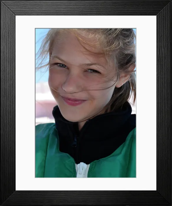 Framed Print : Isla de Espiritu Santo, Baja, Mexico, Smiling Girl in life vest. (MR) Framed Print : Isla de Espiritu Santo, Baja, Mexico, Smiling Girl in life vest. (MR)