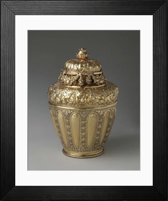 Framed Print : Vase with cover (one of a pair) 1675-76 I H Framed Print : Vase with cover (one of a pair) 1675-76 I H