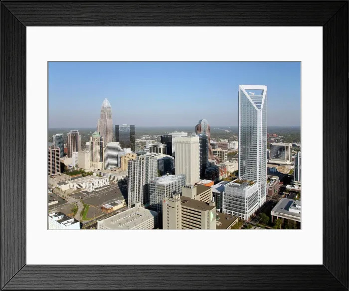Framed Print : Aerial of Uptown Charlotte