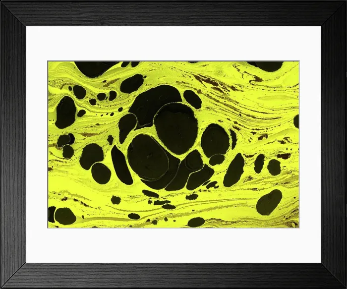 Framed Print : Abstract creative marble pattern texture. Traditional art of Ebr