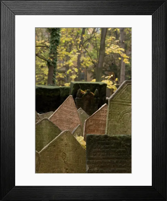 Framed Print : Prague, Czech Republic, headstones in the Old Jewish Cemetary Framed Print : Prague, Czech Republic, headstones in the Old Jewish Cemetary