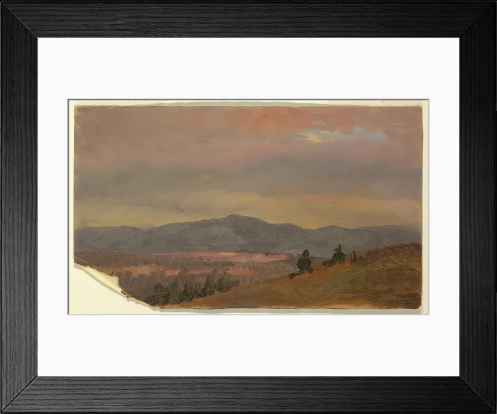 Framed Print : Drawing, Looking Toward Distant Hills Framed Print : Drawing, Looking Toward Distant Hills