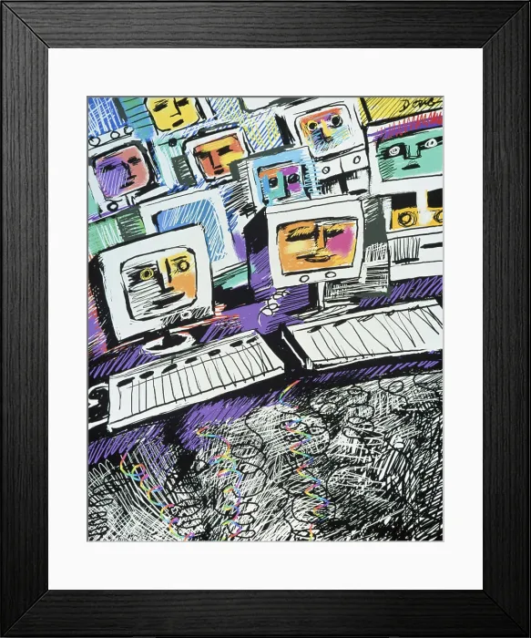 Framed Print : Compatible 1995 Diana Ong (b.1940 Chinese-American) Computer Graphics