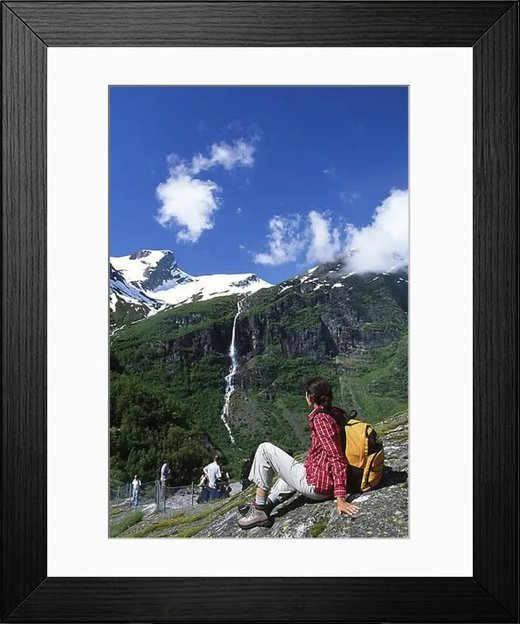 Framed Print : Hiking in the Jostedalsbreen National Park, Norway, Scandinavia, Europe