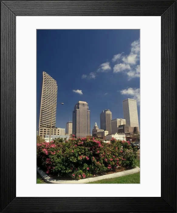 Framed Print : New Orleans, skyline, Louisiana, LA, Downtown skyline of New Orleans in the spring Framed Print : New Orleans, skyline, Louisiana, LA, Downtown skyline of New Orleans in the spring