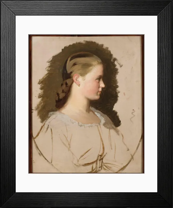Framed Print : Portrait of Klementyna Szembek née Dzieduszycka, sketch. Grottger, Artur (1837-1867), painter Framed Print : Portrait of Klementyna Szembek née Dzieduszycka, sketch. Grottger, Artur (1837-1867), painter