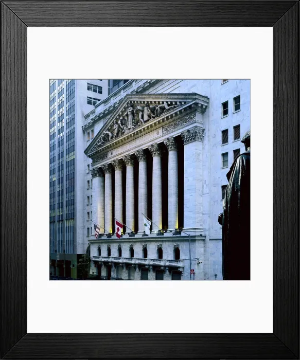 Framed Print : The Front of the New York Stock Exchange Framed Print : The Front of the New York Stock Exchange