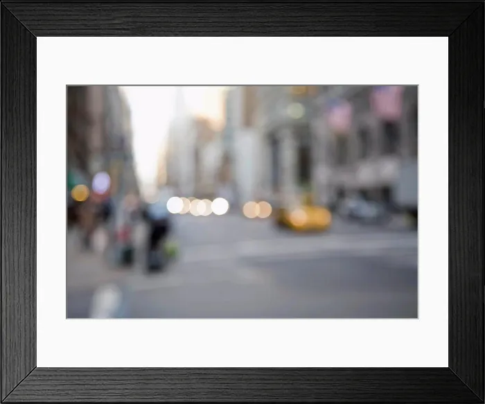 Framed Print : Defocused street scene, Manhattan, New York City, USA Framed Print : Defocused street scene, Manhattan, New York City, USA