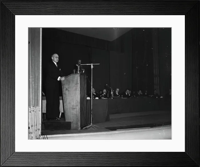 Framed Print : Anefo photo collection. Congress Foundation of Labor. January 13, 1949