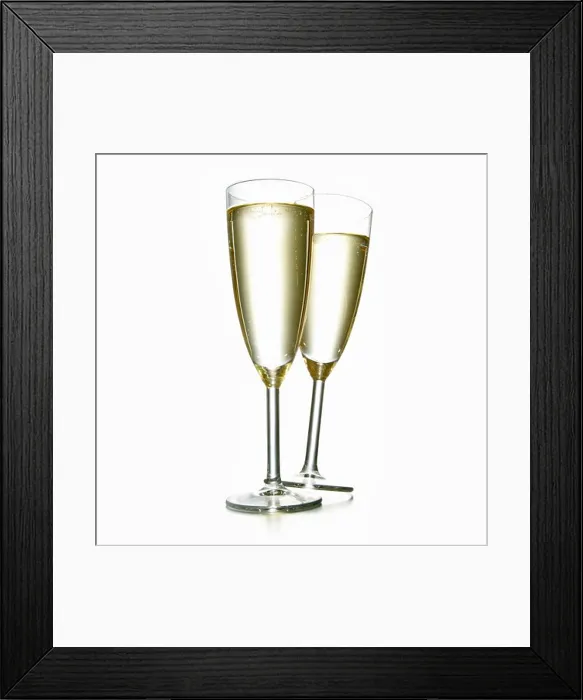 Framed Print : Two Glasses of Champagne Framed Print : Two Glasses of Champagne