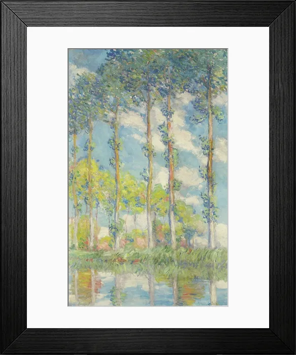 Framed Print : Les Peupliers by Monet, Claude (1840-1926) Private Collection 1891 France Oil on canvas Painting Landscape