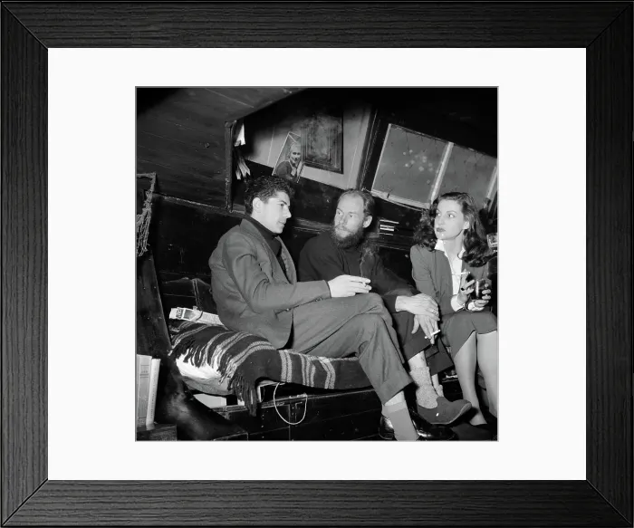 Framed Print : Poll photo collection. The sailing houseboat Siegfried & Erik on the banks of the Seine