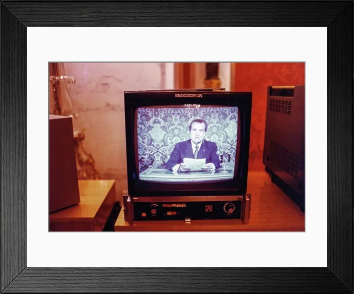 Framed Print : Nixon addresses people of USSR and United States 1972