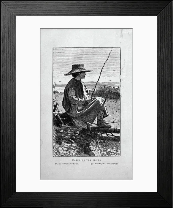 Framed Print : Watching the Crows Winslow Homer (American) Framed Print : Watching the Crows Winslow Homer (American)