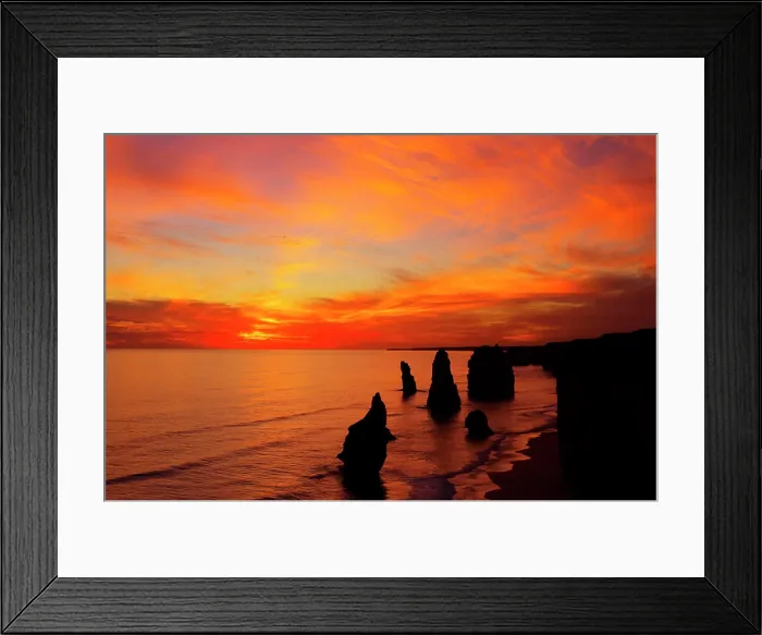 Framed Print : Sunset, Twelve Apostles, Port Campbell National Park, Great Ocean Road, Victoria, Australia Framed Print : Sunset, Twelve Apostles, Port Campbell National Park, Great Ocean Road, Victoria, Australia