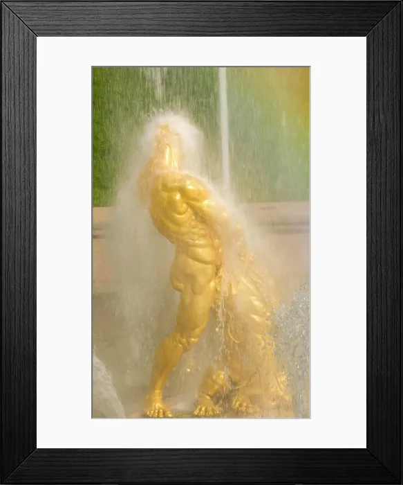 Framed Print : Russia, St. Petersburg. Samson fountain at Peterhof, a royal palace founded by Tsar Peter the Great