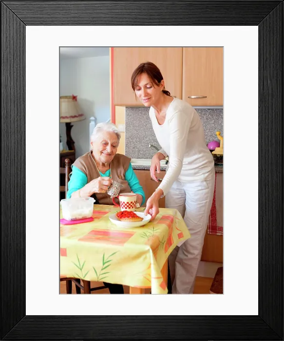 Framed Print : 94 years old woman at home