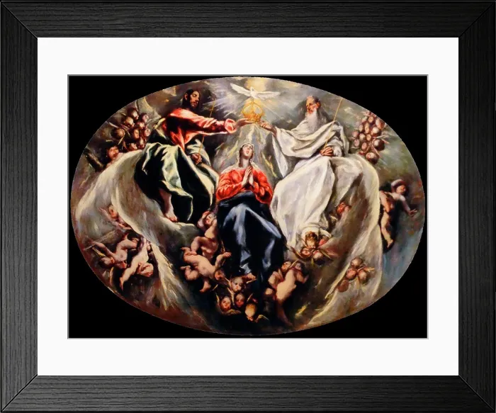 Framed Print : Painting titled The Coronation of the Virgin'. Dated 17th Century Framed Print : Painting titled The Coronation of the Virgin'. Dated 17th Century