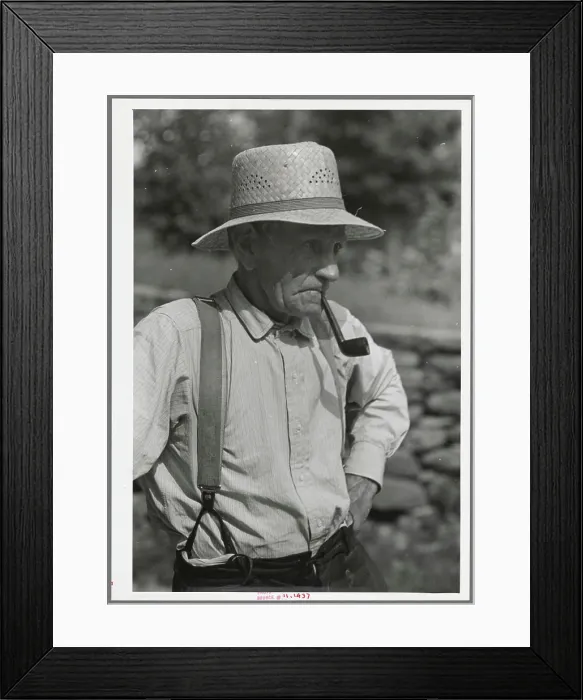 Framed Print : Ned Hinds, Eden Mills, Vermont 1937 Framed Print : Ned Hinds, Eden Mills, Vermont 1937