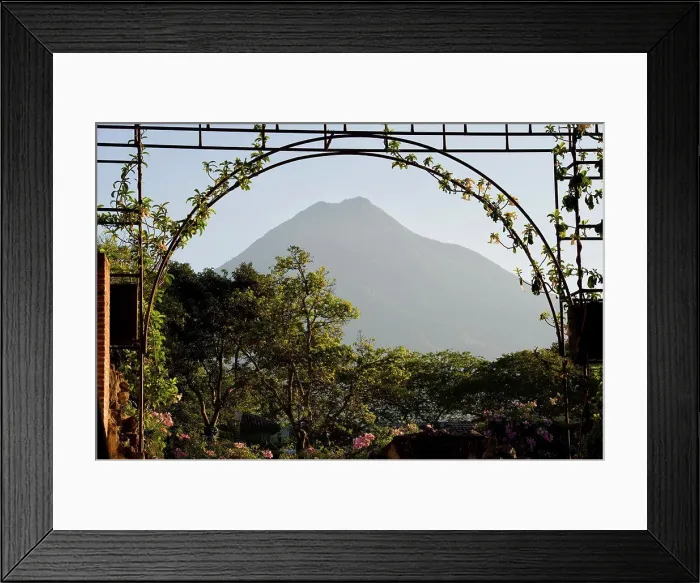 Framed Print : Guatemala, Highlands, Antigua, Casa Santo Domingo, Museums Promenade, Ruins Of Former Convent, View Of Aqua Volcano Framed Print : Guatemala, Highlands, Antigua, Casa Santo Domingo, Museums Promenade, Ruins Of Former Convent, View Of Aqua Volcano