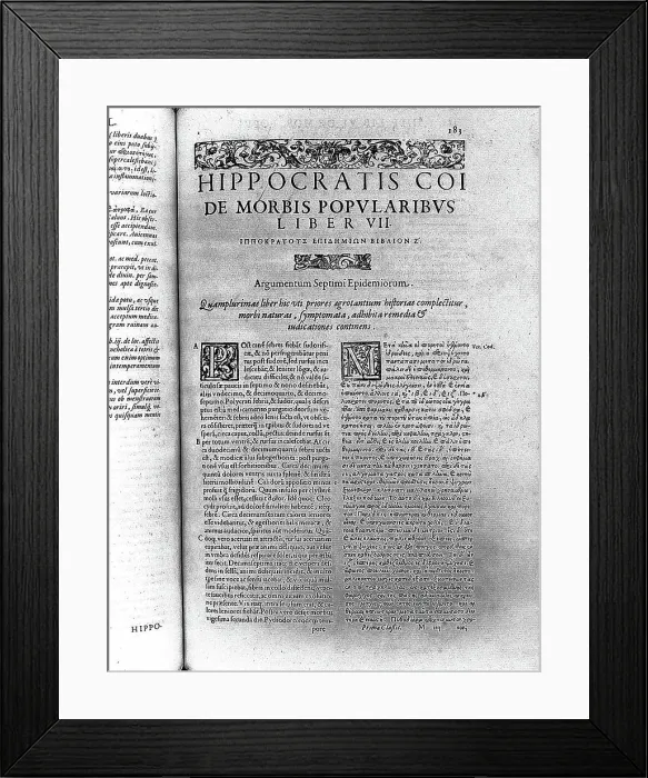 Framed Print : Hippocrates, Opera quae extant Framed Print : Hippocrates, Opera quae extant