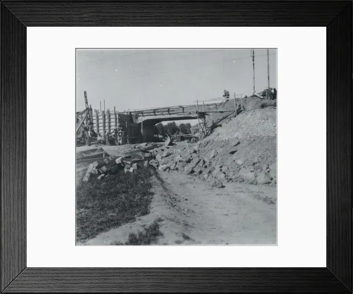 Framed Print : Double track building. On the line between Järna - Katrineholm