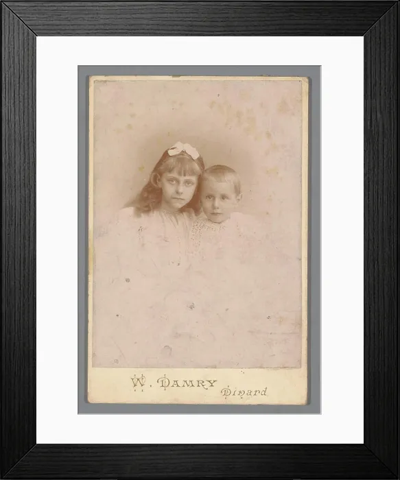 Framed Print : Portrait of two unknown children Framed Print : Portrait of two unknown children