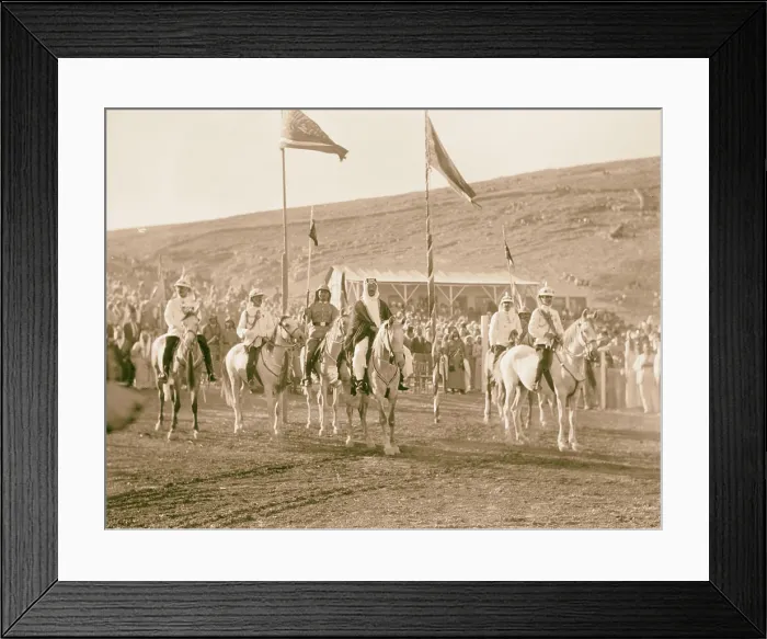 Framed Print : Prince Emir Saud's visit to Emir Abdullah in Amman