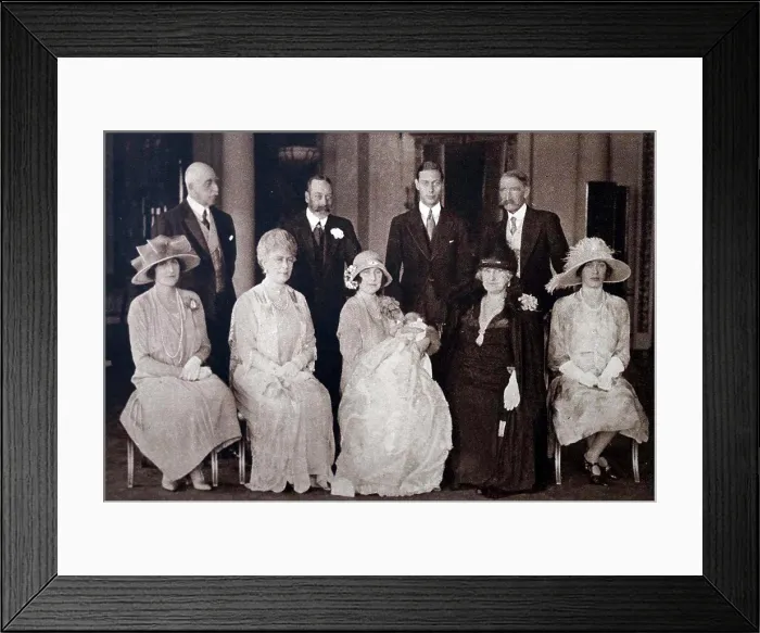Framed Print : Photograph taken during the Christening of Princess Elizabeth (1926) Framed Print : Photograph taken during the Christening of Princess Elizabeth (1926)