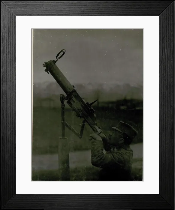 Framed Print : Flyer repellent with angle arm (for m.g.m7 / 12.m.7.) Framed Print : Flyer repellent with angle arm (for m.g.m7 / 12.m.7.)