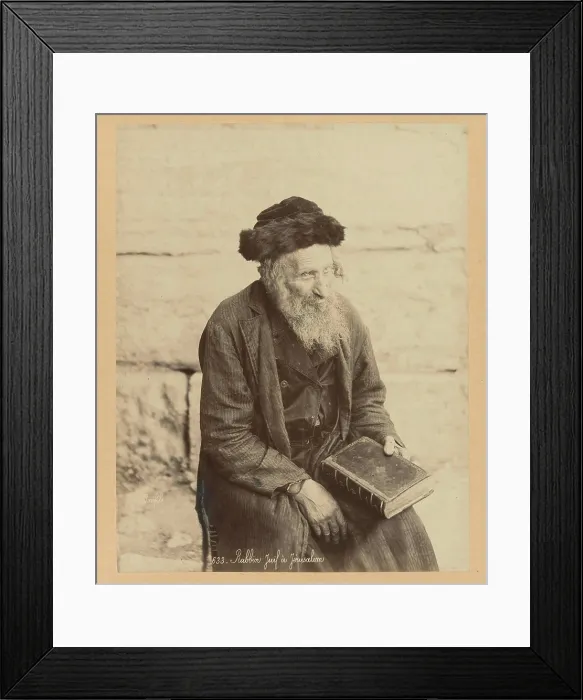 Framed Print : Portrait of a rabbine;s 36. A Jewish rabbi