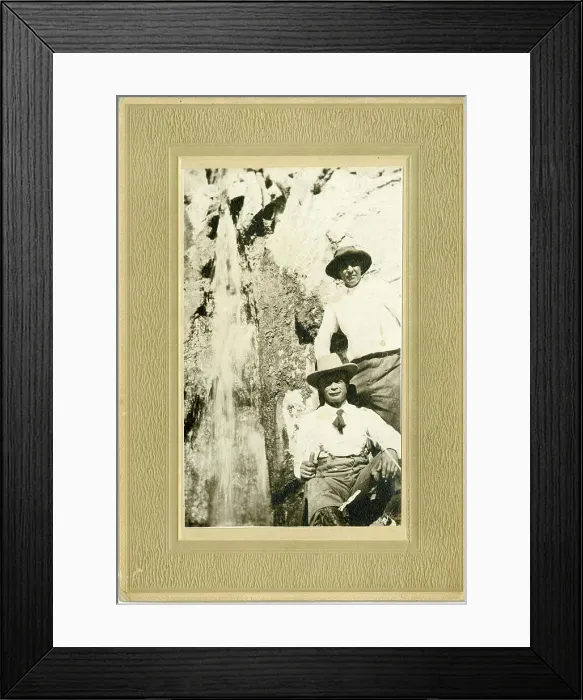 Framed Print : Men at Waterfall. Rocky Mountain Region (Denver, CO). Photographic Print Framed Print : Men at Waterfall. Rocky Mountain Region (Denver, CO). Photographic Print