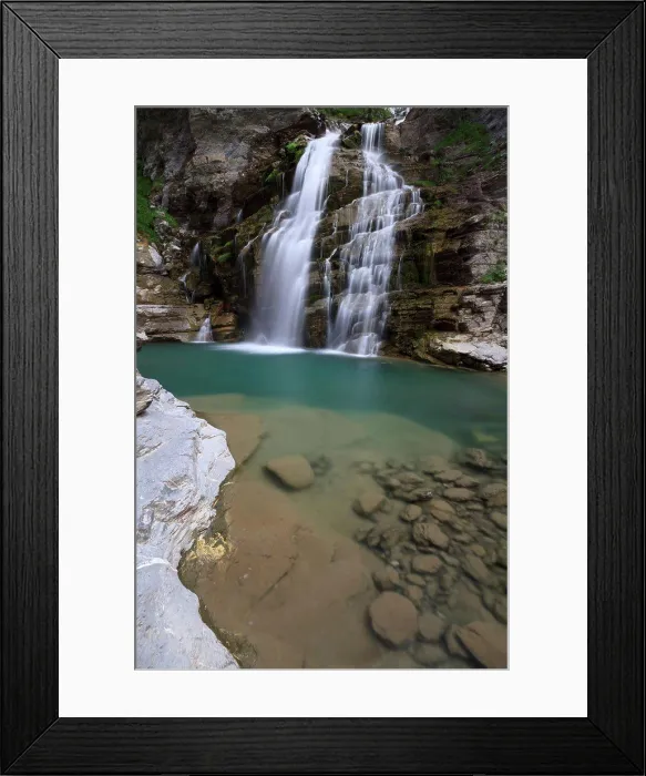 Framed Print : Cascade of Lance Gorge Mercantour NP Alps France