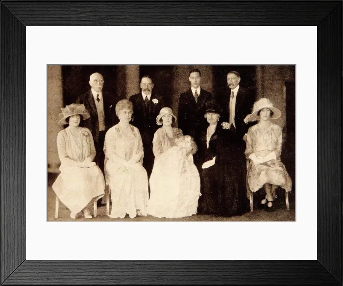 Framed Print : Photograph taken during the Christening of Princess Elizabeth Alexander Mary (1926- Present) Framed Print : Photograph taken during the Christening of Princess Elizabeth Alexander Mary (1926- Present)