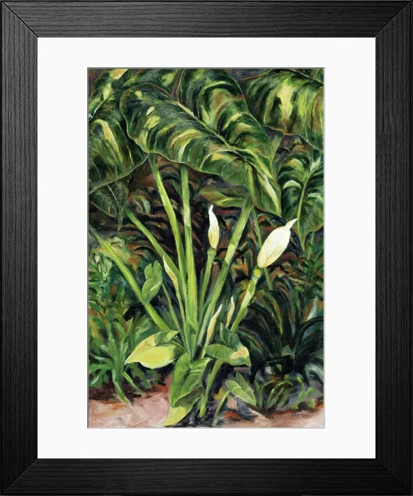 Framed Print : Elephant Ears by Diantha York-Ripley, 1997, 20th century, collection of artist Framed Print : Elephant Ears by Diantha York-Ripley, 1997, 20th century, collection of artist