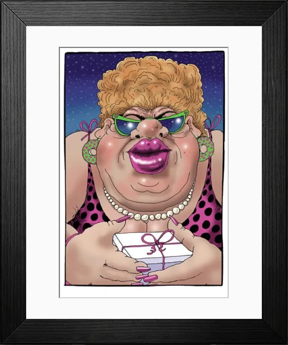 Framed Print : A Kiss & a Present 2003 Linda Braucht (20th C. American) Computer graphics