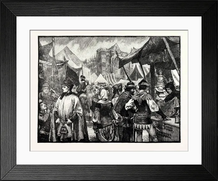 Framed Print : FAIR AT WESTMINSTER IN THE FOURTEENTH CENTURY