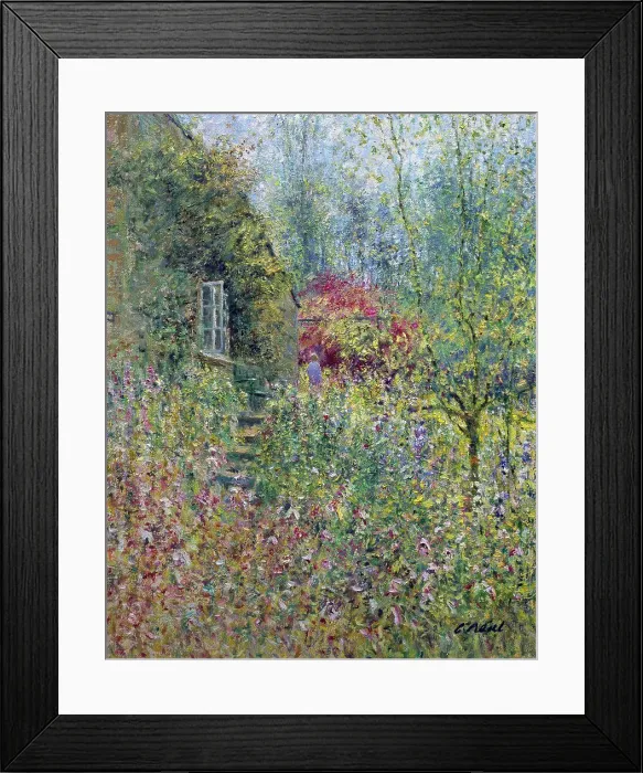 Framed Print : Cottage Garden, Partridge Lane, Rendcomb, Gloucestershire. Morning, June. Charles Neal (b.1951 British) Oil On Canvas Framed Print : Cottage Garden, Partridge Lane, Rendcomb, Gloucestershire. Morning, June. Charles Neal (b.1951 British) Oil On Canvas