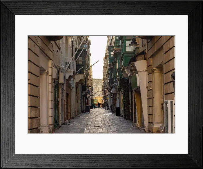 Framed Print : Malta, South Eastern Region, Valletta, Street in old town Framed Print : Malta, South Eastern Region, Valletta, Street in old town