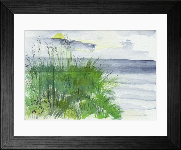 Framed Print : Calm Sunrise Atlantic 2004 Kathryn Hannan Milkey (b.1932 American) Watercolor Framed Print : Calm Sunrise Atlantic 2004 Kathryn Hannan Milkey (b.1932 American) Watercolor