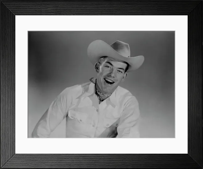 Framed Print : Cheerful cowboy portrait Framed Print : Cheerful cowboy portrait