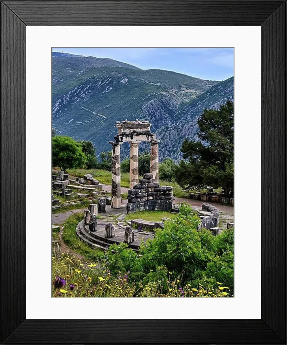 Framed Print : Ruins of Tholos of ancient Greek goddess Athena Pronaia in Delphi Framed Print : Ruins of Tholos of ancient Greek goddess Athena Pronaia in Delphi