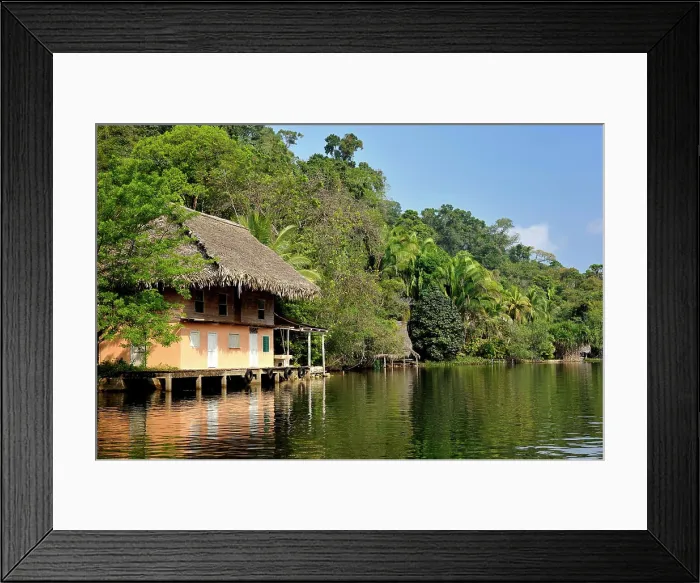 Framed Print : Guatemala, Rio Dulce, house Framed Print : Guatemala, Rio Dulce, house